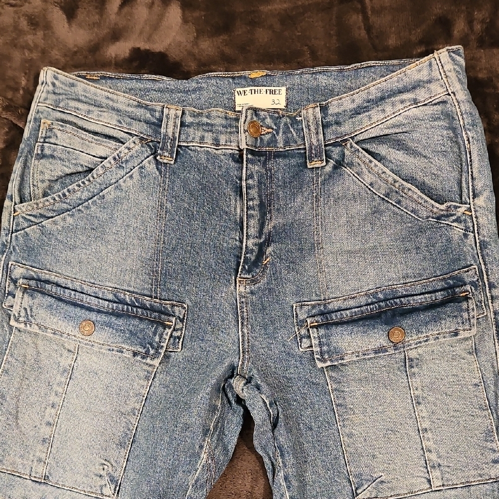 We The Free Straight Leg Blue Jeans - Picture 2 of 11
